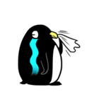 Penguin and little blue fish（個別スタンプ：36）