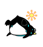 Penguin and little blue fish（個別スタンプ：38）