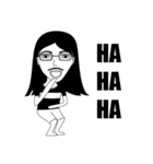 Long hair boy with glasses（個別スタンプ：1）