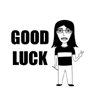 Long hair boy with glasses（個別スタンプ：2）