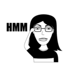 Long hair boy with glasses（個別スタンプ：3）