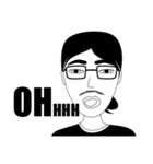 Long hair boy with glasses（個別スタンプ：6）