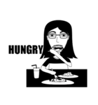 Long hair boy with glasses（個別スタンプ：7）