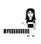 Long hair boy with glasses（個別スタンプ：8）