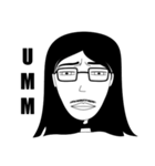 Long hair boy with glasses（個別スタンプ：13）