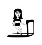 Long hair boy with glasses（個別スタンプ：14）