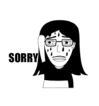 Long hair boy with glasses（個別スタンプ：15）