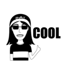 Long hair boy with glasses（個別スタンプ：17）