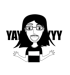 Long hair boy with glasses（個別スタンプ：18）