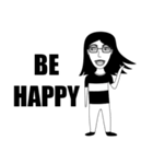 Long hair boy with glasses（個別スタンプ：21）