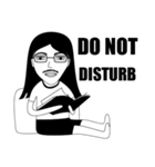 Long hair boy with glasses（個別スタンプ：22）