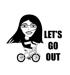 Long hair boy with glasses（個別スタンプ：23）