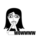 Long hair boy with glasses（個別スタンプ：25）