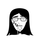 Long hair boy with glasses（個別スタンプ：31）