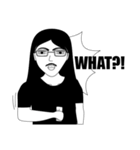 Long hair boy with glasses（個別スタンプ：36）