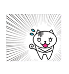 「しろねこ」敬語と無言。（個別スタンプ：19）