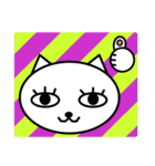 「しろねこ」敬語と無言。（個別スタンプ：23）