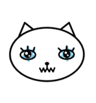 「しろねこ」敬語と無言。（個別スタンプ：24）