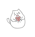 Happy Cat and Heart Man（個別スタンプ：14）