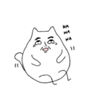 Happy Cat and Heart Man（個別スタンプ：16）