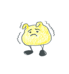 かわいい黄色のモンスター（個別スタンプ：4）