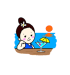 プアナニちゃんとパピちゃん（個別スタンプ：35）