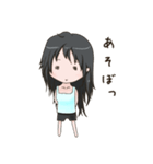 休日のスタンプ・女の子（個別スタンプ：4）