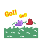 Colorful cats ＆ Boy（個別スタンプ：12）