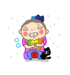 Colorful cats ＆ Boy（個別スタンプ：40）