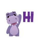 Hippo Slow Life 3D（個別スタンプ：1）