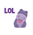Hippo Slow Life 3D（個別スタンプ：10）