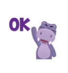 Hippo Slow Life 3D（個別スタンプ：17）