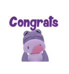 Hippo Slow Life 3D（個別スタンプ：27）