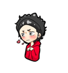 black haired boys（個別スタンプ：2）