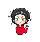 black haired boys（個別スタンプ：4）