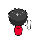 black haired boys（個別スタンプ：11）