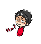 black haired boys（個別スタンプ：12）