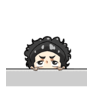 black haired boys（個別スタンプ：14）