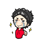 black haired boys（個別スタンプ：16）