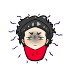 black haired boys（個別スタンプ：23）