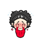 black haired boys（個別スタンプ：25）