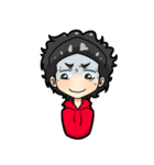 black haired boys（個別スタンプ：26）