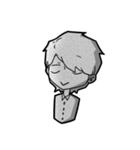 black haired boys（個別スタンプ：27）