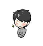 black haired boys（個別スタンプ：29）