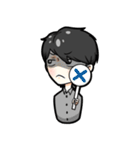 black haired boys（個別スタンプ：30）