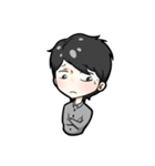 black haired boys（個別スタンプ：31）
