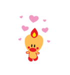 Sweet Angel Bird Kawaii Heart Stickers（個別スタンプ：15）