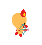 Sweet Angel Bird Kawaii Heart Stickers（個別スタンプ：16）