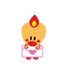 Sweet Angel Bird Kawaii Heart Stickers（個別スタンプ：24）