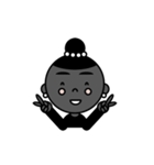 ブラックフェイスのお嬢さま（個別スタンプ：1）